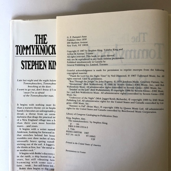 The Tommyknockers  by Stephen King (1987, Hardcover) First Edition - Picture 3 of 9